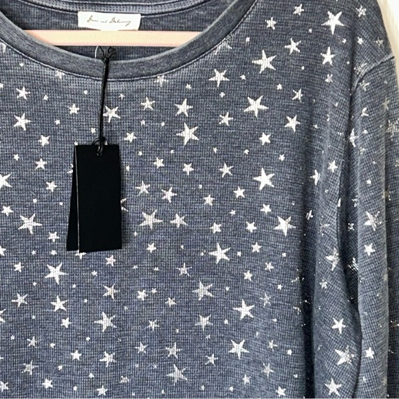 Jane and Delancey Blue Metallic Star Top 🆕⭐️ - Picture 3 of 9